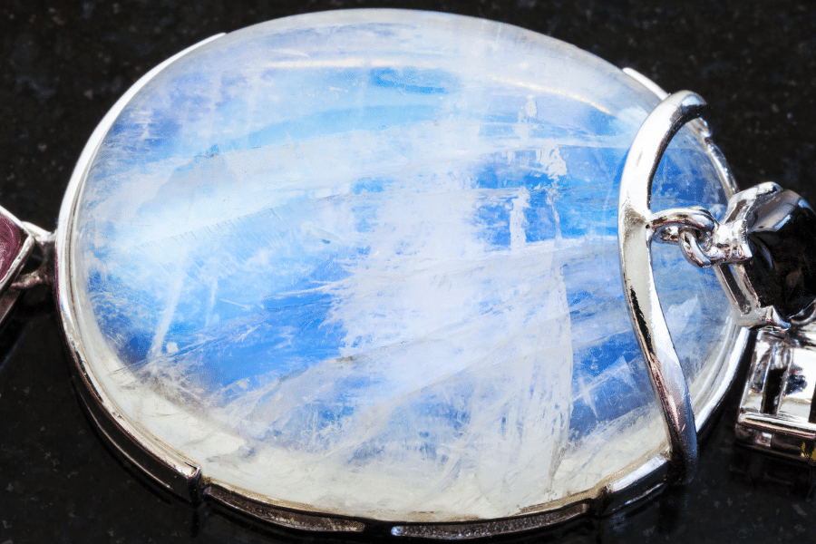 blue moonstone necklace