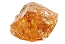 orange scheelite crystal