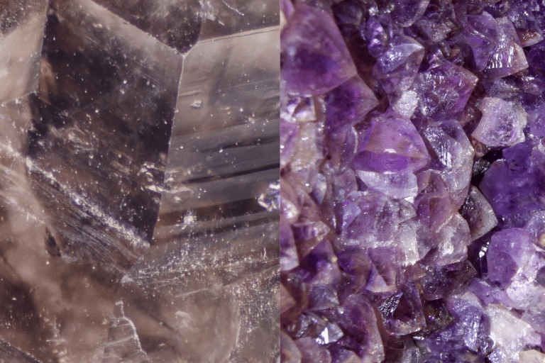 Smokey quartz and Amethyst