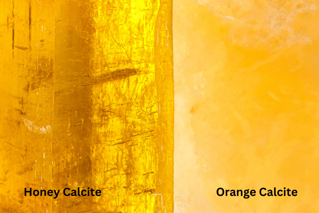 honey calcite vs orange calcite